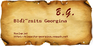 Blázsits Georgina névjegykártya